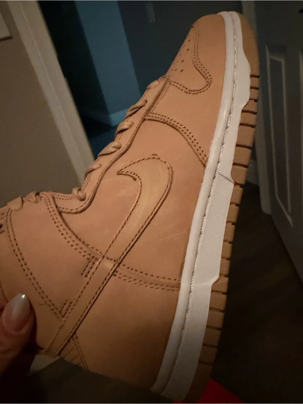 Nike Men's High-Top Sneakers in Tan